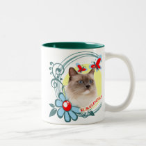 Ragdoll with Red Butterflies mugs by friskybiz Ragdoll with Red Butterflies mugs