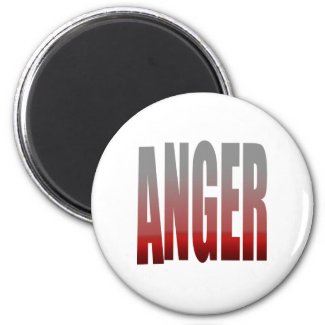 rage - anger 2 inch round magnet