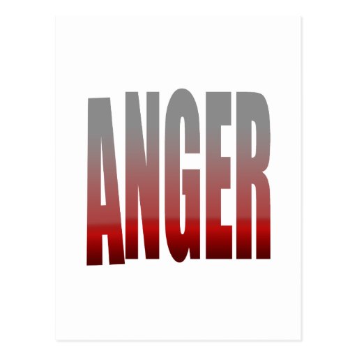 rage - anger post card
