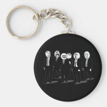 rage comic meme faces walking keychain
