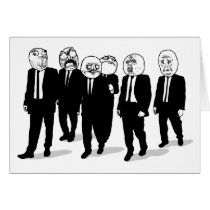 Rage Comic Meme Faces Walking. Me Gusta. Card
