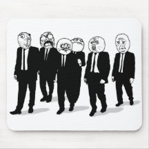 Rage Comic Meme Faces Walking. Me Gusta. Mouse Pad