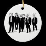 Rage Comic Meme Faces Walking. Me Gusta. Christmas Tree Ornament
