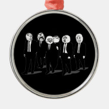 Rage Comic Meme Faces Walking. Me Gusta. Christmas Tree Ornaments