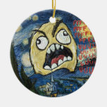 Rage Face Meme Face Comic Classy Painting Christmas Tree Ornaments