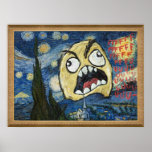 Rage Face Meme Face Comic Classy Painting posters