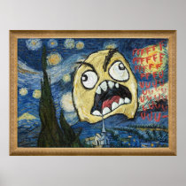 Rage Face Meme Face Comic Classy Painting Print