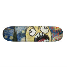 Rage Face Meme Face Comic Classy Painting Skateboard Deck