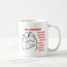 Rage Face No Coffee Coffee Mugs