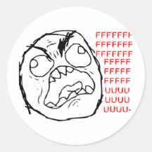 Rage Face Original Round Sticker
