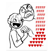 Rage Guy and Awesome Face find true fluv posters