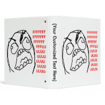Rage Guy Angry Fuu Fuuu Rage Face Meme Vinyl Binder