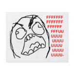 Rage Guy Angry Fuu Fuuu Rage Face Meme flyers