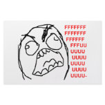 Rage Guy Angry Fuu Fuuu Rage Face Meme Stationery Paper