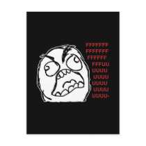 Rage guy fuuu fuuuu post cards