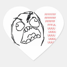 Rage Troll Heart Sticker