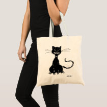 Ragged black cat bag bags