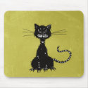 Ragged Black Cat mousepad mousepad