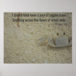 Ragged Crab Claws Poem Print