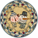 Raggedy Andy Snowman Ornament Photo Cutouts