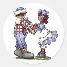 Raggedy Ann and Andy stickers