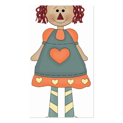 Raggedy Ann Blue Business Card (front side)