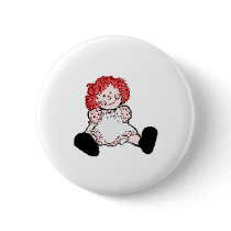 Raggedy Ann Doll Design buttons