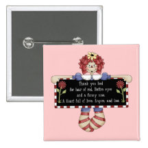 Raggedy Ann Doll Tshirts and Gifts Buttons