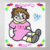 Raggedy Ann Name Poster