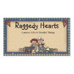 Raggedy Hearts Primitive Country Business Card business cards