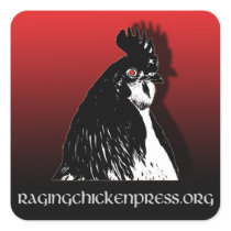 Raging Chicken Press Sticker 2 stickers