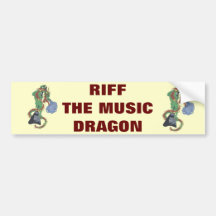 Raging Dragon's New Guitar Bumper Stickers