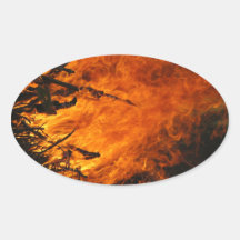 Raging Fire Sticker