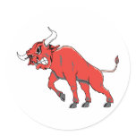 Raging Red Bull stickers