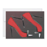 Raging Red Open Toed Stilettos invitations
