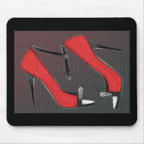 Raging Red Open Toed Stilettos Mouse Mat