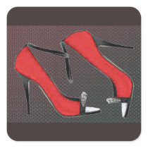 Raging Red Open Toed Stilettos Sticker
