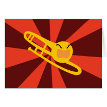 Raging Trombone Greeting Card