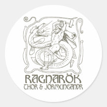 Ragnarök Round Stickers