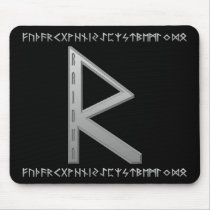 Raidho Rune grey Mouse Pads