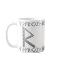 Raidho Rune grey Coffee Mugs