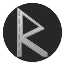 Raidho Rune grey stickers