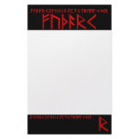 Raidho Rune red Stationery Design