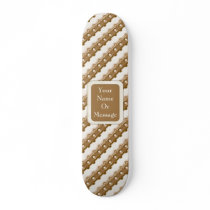 Rail Fence - Milk Chocolate and White Chocolate Custom Skate Board