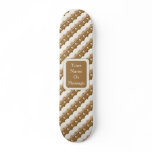 Rail Fence - Milk Chocolate and White Chocolate Custom Skate Board
