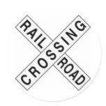 RAIL ROAD CROSSING stickers