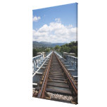 Rail Tracks On Top Of Eiffel Bridge Gallery Wrapped Canvas
