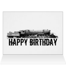 Railroad Birthday Card