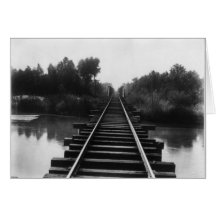 Railroad Bridge 1800's Greeting Cards