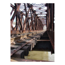 Railroad Bridge across water posters by alyciakeating Railroad Bridge across water posters